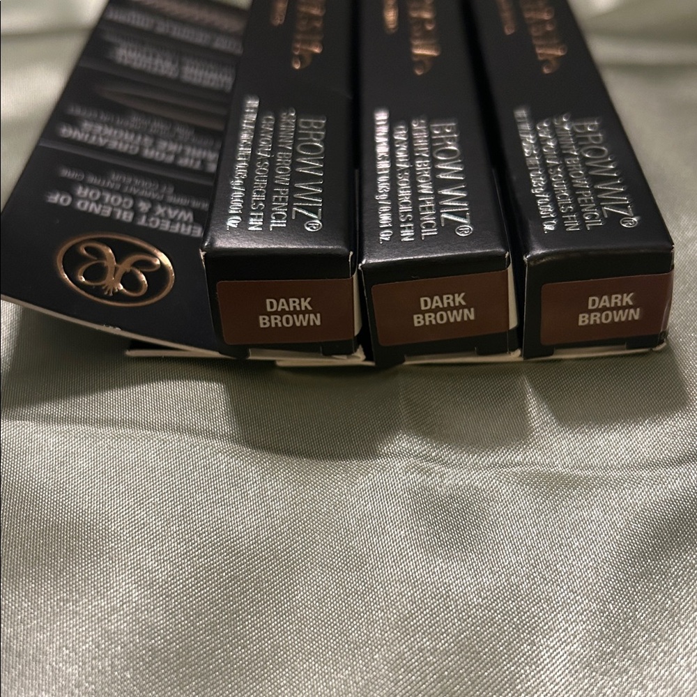 3x Anastasia Beverly Hills Brow Wiz Pencil in Dark Brown TRAVEL .03 g each NEW - Picture 6 of 6